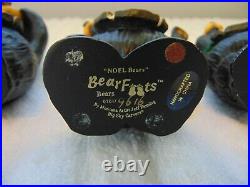 BearFoots Big Sky Carvers Noel Bears Set 4 Jeff Fleming Limited Edition #0701