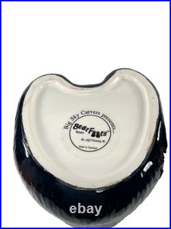 BearFoots Black Bear Cookie Jar by Jeff Fleming Big Sky Carvers 12 Ceramic NIB