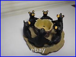 BearFoots Circle of Bears by Jeff Fleming (Big Sky Carvers) Votive Candle Holder