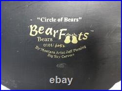 BearFoots Circle of Bears by Jeff Fleming (Big Sky Carvers) Votive Candle Holder
