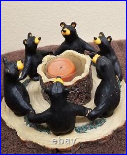BearFoots Circle of Bears by Jeff Fleming (Big Sky Carvers) Votive Candle Holder