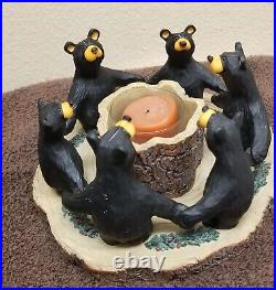 BearFoots Circle of Bears by Jeff Fleming (Big Sky Carvers) Votive Candle Holder