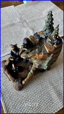 BearFoots Mountain Fountain Tabletop Fountain Electric Indoor Resin Forest Decor