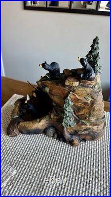 BearFoots Mountain Fountain Tabletop Fountain Electric Indoor Resin Forest Decor
