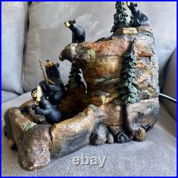 BearFoots Mountain Fountain Tabletop Fountain Electric Indoor Resin Forest Decor