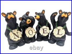 BearFoots NOEL Bears Set by Jeff Fleming Big Sky Carvers Christmas Decor Vintage BearFoots NOEL Bears Set by Jeff Fleming Big Sky Carvers Christmas Decor Vintage