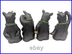 BearFoots NOEL Bears Set by Jeff Fleming Big Sky Carvers Christmas Decor Vintage