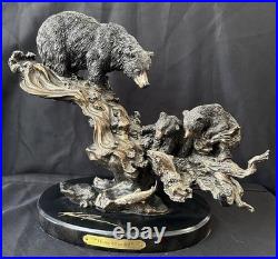 Bear &Cubs Sculpture Big Sky Carvers Signature Series Marc Pierce Signed Numbere
