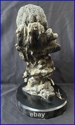 Bear &Cubs Sculpture Big Sky Carvers Signature Series Marc Pierce Signed Numbere