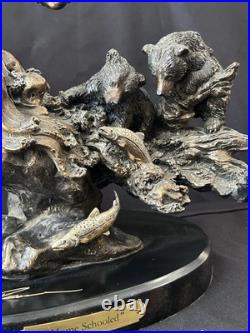 Bear &Cubs Sculpture Big Sky Carvers Signature Series Marc Pierce Signed Numbere