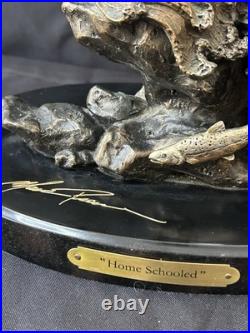 Bear &Cubs Sculpture Big Sky Carvers Signature Series Marc Pierce Signed Numbere