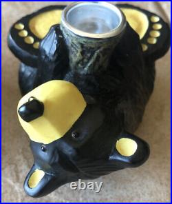 Bear Foots Bears Miles & Constance Candle Holders Jeff Fleming Lodge Cabin Decor