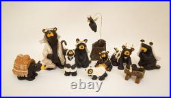 Bear Foots Beartivity nativity Big Sky Carvers 10 piece set