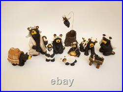 Bear Foots Beartivity nativity Big Sky Carvers 10 piece set