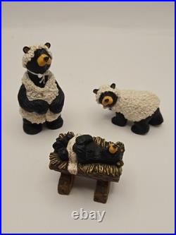 Bear Foots Beartivity nativity Big Sky Carvers 10 piece set
