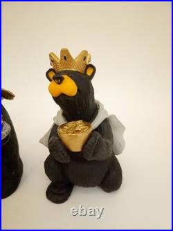 Bear Foots Beartivity nativity Big Sky Carvers 3 wise'men' kings