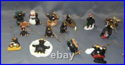 Bear Foots Black Bear Lot Of 16 JEFF FLEMING Rustic Big Sky Christmas Ornaments