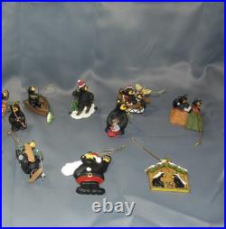 Bear Foots Black Bear Lot Of 16 JEFF FLEMING Rustic Big Sky Christmas Ornaments