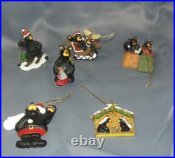 Bear Foots Black Bear Lot Of 16 JEFF FLEMING Rustic Big Sky Christmas Ornaments