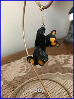 Bear Hanging On Ornament by Jeff Fleming for Big Sky Carvers
