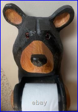 Bear Toilet Paper Holder by Big Sky Carvers Bears Jeff Fleming Real Wood