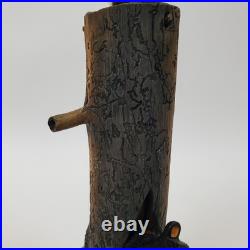 Bear in Log Lamp Jeff Fleming BearFoots Collection Big Sky Carvers Rustic Lodge