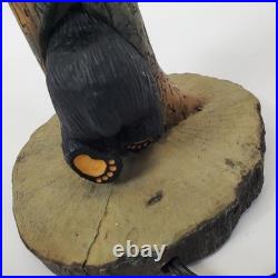 Bear in Log Lamp Jeff Fleming BearFoots Collection Big Sky Carvers Rustic Lodge