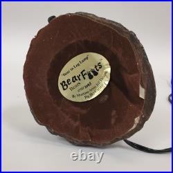Bear in Log Lamp Jeff Fleming BearFoots Collection Big Sky Carvers Rustic Lodge