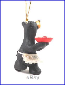 Bearfoot Best Cookie Maker Bear with Apron Ornament by Big Sky Carvers