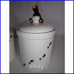 Bearfoots 2 Ceramic Canister Jar Lodge Country Big Sky Jeff Fleming Tall Bear