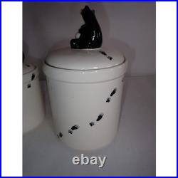 Bearfoots 2 Ceramic Canister Jar Lodge Country Big Sky Jeff Fleming Tall Bear