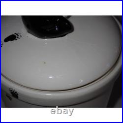 Bearfoots 2 Ceramic Canister Jar Lodge Country Big Sky Jeff Fleming Tall Bear