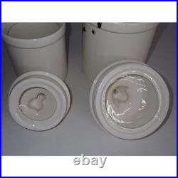 Bearfoots 2 Ceramic Canister Jar Lodge Country Big Sky Jeff Fleming Tall Bear
