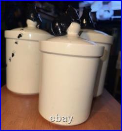 Bearfoots 3 Ceramic Canister Jar Lodge Country Big Sky Jeff Fleming Tall Bear