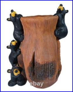 Bearfoots Barefoots Large Rare Curios Cubs Vase Rustic Cabin Decor Jeff Fleming