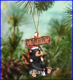 Bearfoots Bear Believe Ornament by Jeff Fleming for Big Sky Carvers #3005070114