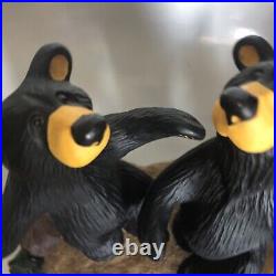 Bearfoots Bear Jeff Fleming Dancing Bears two Step in forest Big Sky Carvers 7x7