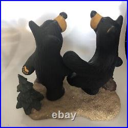 Bearfoots Bear Jeff Fleming Dancing Bears two Step in forest Big Sky Carvers 7x7