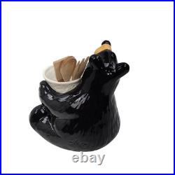 Bearfoots Bear Kitchen Utensil Ceramic Decor Holder Big Sky Carvers Jeff Fleming