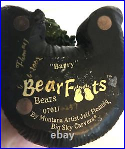 Bearfoots Bear Lot of 4- Big Sky Carvers Artist Jeff Fleming / 2 Signed