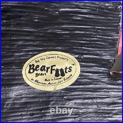 Bearfoots Bear Lot of 4 Big Sky Carvers Jeff Fleming Bears 3 Large 1 Small Mint