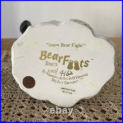 Bearfoots Bear Lot of 4 Big Sky Carvers Jeff Fleming Bears 3 Large 1 Small Mint