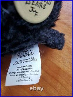 Bearfoots Bear Plush Big Sky Carvers Lil Joe Slippers Blanket 1996 Black Teddy