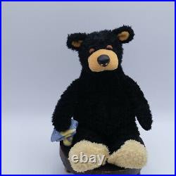 Bearfoots Bear Plush Lil Joe Slippers Blanket 1996 Black Teddy Big Sky Carvers