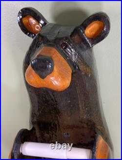 Bearfoots Bear Toilet Paper Holder Jeff Fleming Big Sky Carvers Rare Collectable