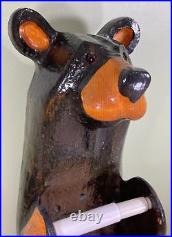 Bearfoots Bear Toilet Paper Holder Jeff Fleming Big Sky Carvers Rare Collectable