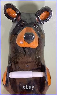 Bearfoots Bear Toilet Paper Holder Jeff Fleming Big Sky Carvers Rare Collectable