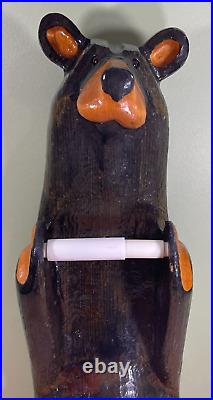 Bearfoots Bear Toilet Paper Holder Jeff Fleming Big Sky Carvers Rare Collectable