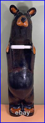 Bearfoots Bear Toilet Paper Holder Jeff Fleming Big Sky Carvers Rare Collectable