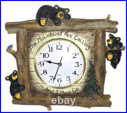 Bearfoots Bear Wall Clock Jeff Fleming Big Sky Carvers Mountains Are Calling SEE Bearfoots Bear Wall Clock Jeff Fleming Big Sky Carvers Mountains Are Calling SEE